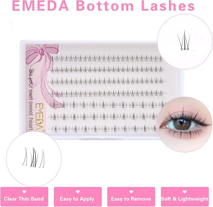 EMEDA رموش EMEDA المجمعة 98 قطعة رموش مانغا DIY 7 أنماط رموش عيون قطة C Curl رموش طبيعية مزيفة رموش مجمعة DIY مجموعة رموش مانغا رموش خيالية - Image 3