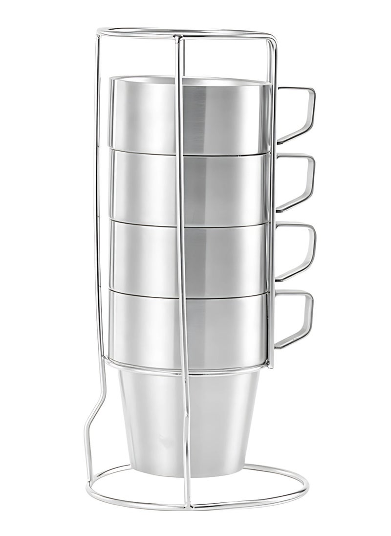 Stackable Stainless Steel Mug Set with Metal Stand - pzsku/Z91151704187DEAF2B8F3Z/45/_/1736515234/f8bb7abb-6ec8-46a8-aa1b-681823c015ca