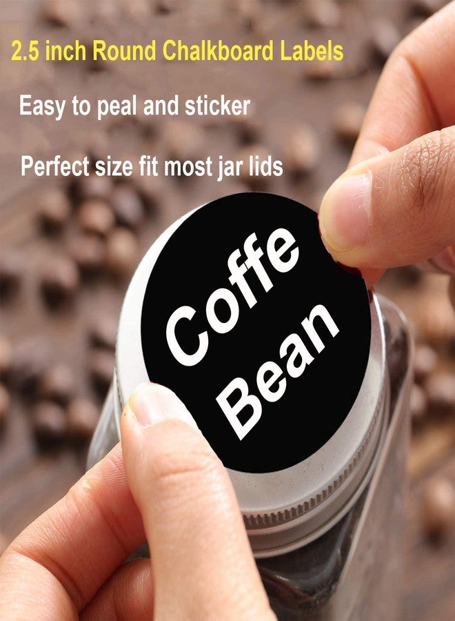 SMARSTICKER Chalkboard Labels Sticker 2.5 inch Round Blackboard Mason Jar Lid Canning Label for Decorating Mason Jars, Pantry, Home and Office & Craft DIY 90 pcs - Image 3