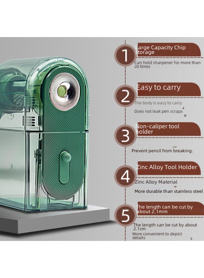 YF Sketch Pencil Sharpener Pencil Sharpener Double-hole Pencil Sharpener Student Pencil Sharpener Teacher Hand-cranked Sketch Pencil Sharpener - Image 2