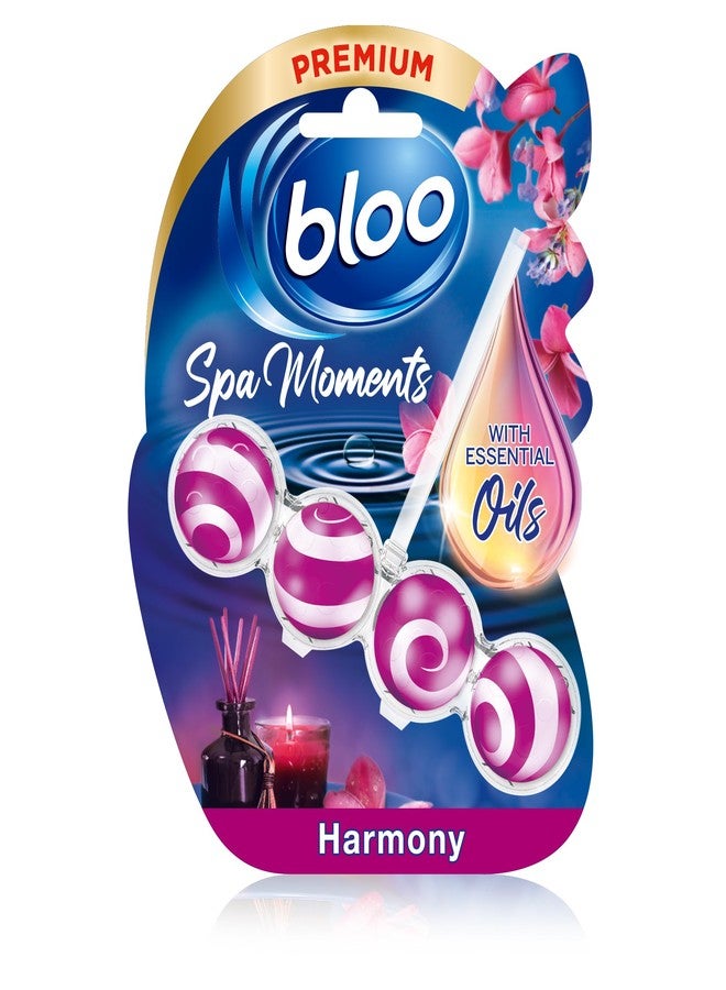 Bloo Spa Moments Harmony Toilet Rim Block, Premium Toilet Cleaner with Essential Oils, Toilet bowl freshener with Relaxing and Long-Lasting Scent – 1 x Toilet Block. - Image 1