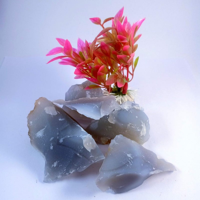 Rocksmins حجر كريستال خام 50 جرام أجات أمازونيت أميثيست كالسيت تشالcedony فلوريت مريم غارنيت جاسبر كيانيت لابرادوريت أونيكس بايريت كوارتز كريستال وردي أحمر حليبي مدخن سيلينيت عين النمر وتورمالين - Image 5