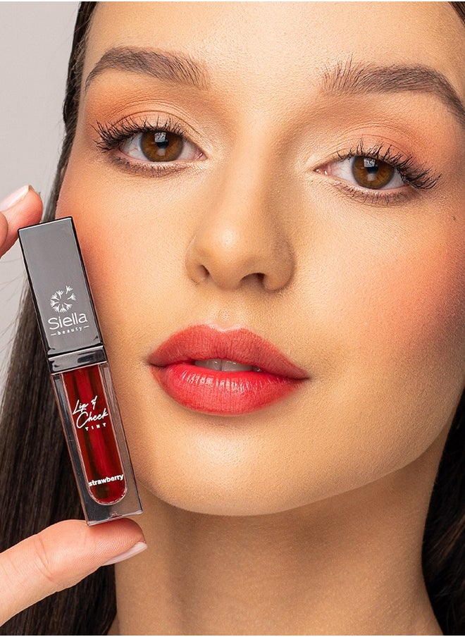 Lip and cheek tint Strawberry Nourishes Hydrates Dry Chapped Lips, Blush for Women  Made In Italy