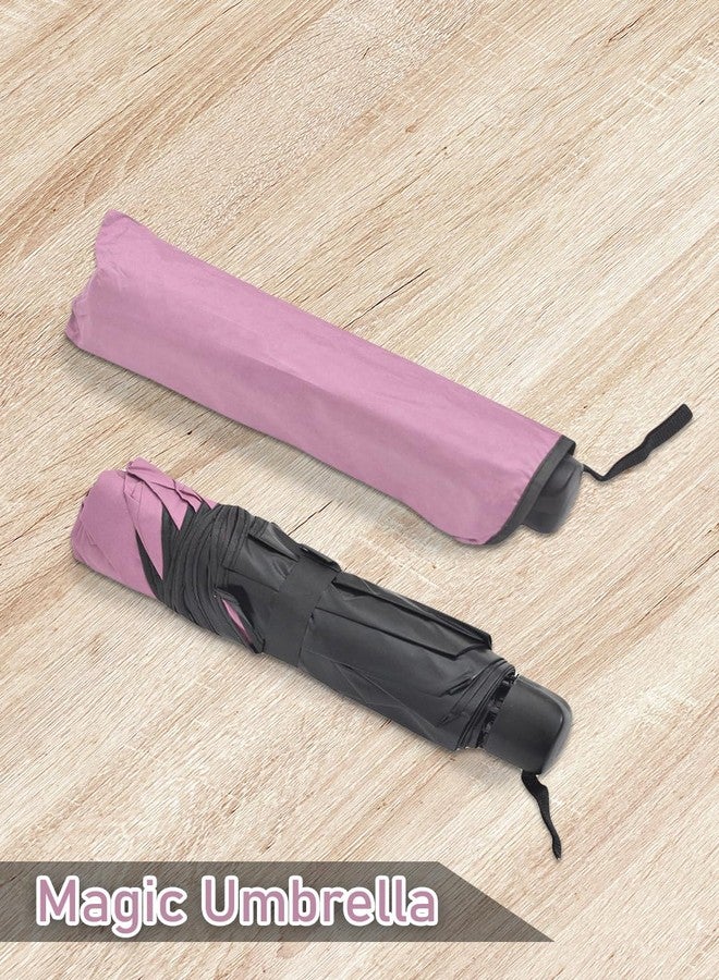 FABINALIV Onion Solid Waterproof Compact 3 Fold Magic Umbrella With Cover (FLUB-1033-Onion) - Image 3
