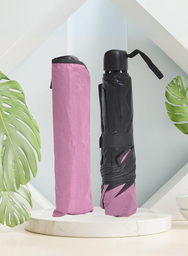 FABINALIV Onion Solid Waterproof Compact 3 Fold Magic Umbrella With Cover (FLUB-1033-Onion) - Image 2