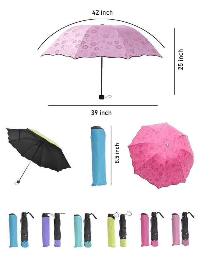 FABINALIV Onion Solid Waterproof Compact 3 Fold Magic Umbrella With Cover (FLUB-1033-Onion) - Image 5