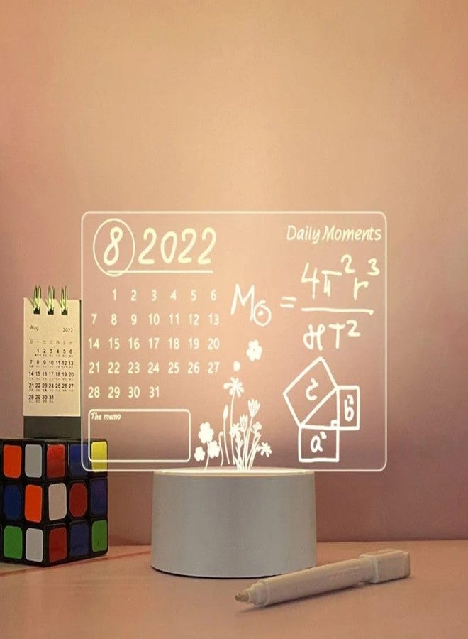 HUMAIZAR High Transparent Acrylic DIY Note Board Holiday Creative Led Night Light USB Message Board Light with Pen Acrylic Led Table Desk Lamp Decoration Night Lights - Image 1