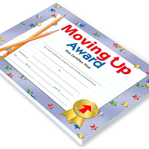 Hayes Moving Up Award Certificates, Student Promotion & Graduation Certificate, Achievement Recognition for Students, Full-Color Glossy Finish, 8.5" x 11" - 30 Pack - Image 1