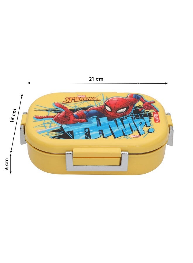 JAYPEE Inner Stainless Steel Insulated Lunch Box Topsteel Spider Man, Yellow, 600 ml, Suitable for School Kids, Girls & Boys - Image 3