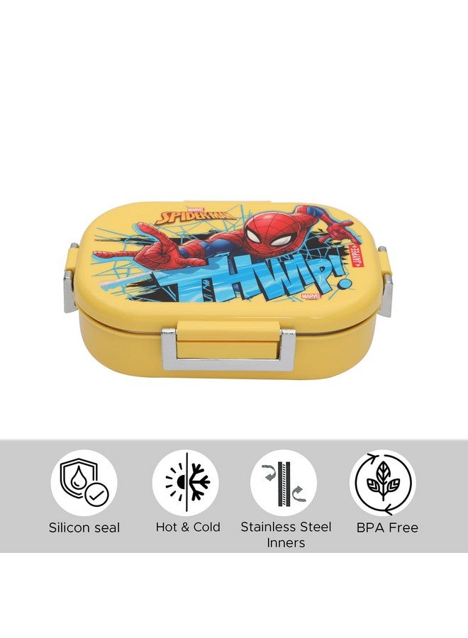 JAYPEE Inner Stainless Steel Insulated Lunch Box Topsteel Spider Man, Yellow, 600 ml, Suitable for School Kids, Girls & Boys - Image 5