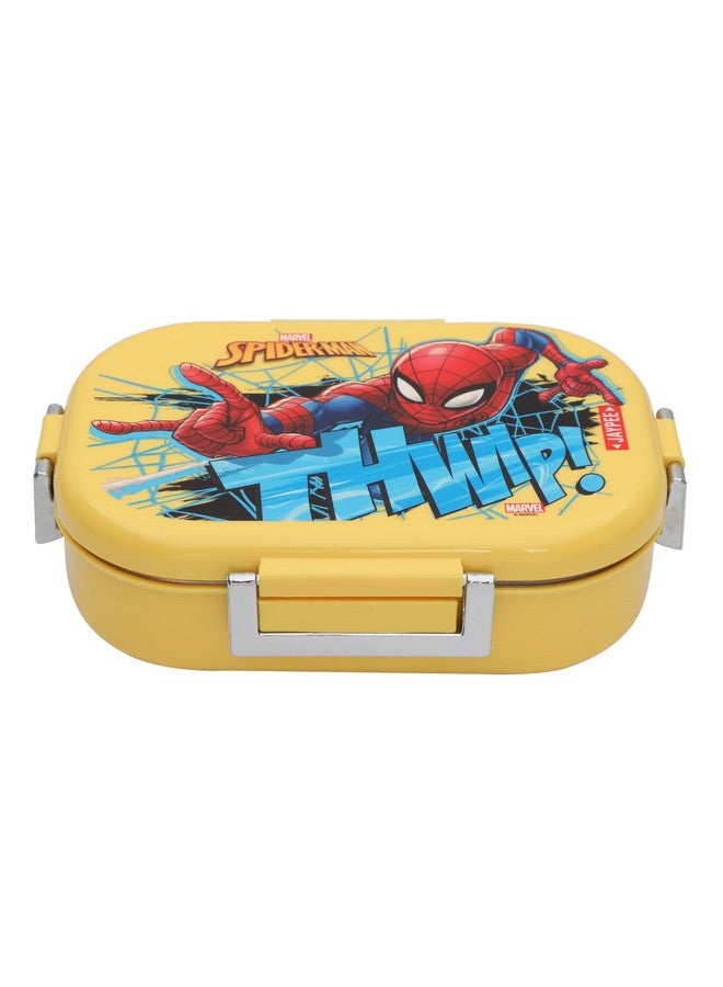 JAYPEE Inner Stainless Steel Insulated Lunch Box Topsteel Spider Man, Yellow, 600 ml, Suitable for School Kids, Girls & Boys - Image 1