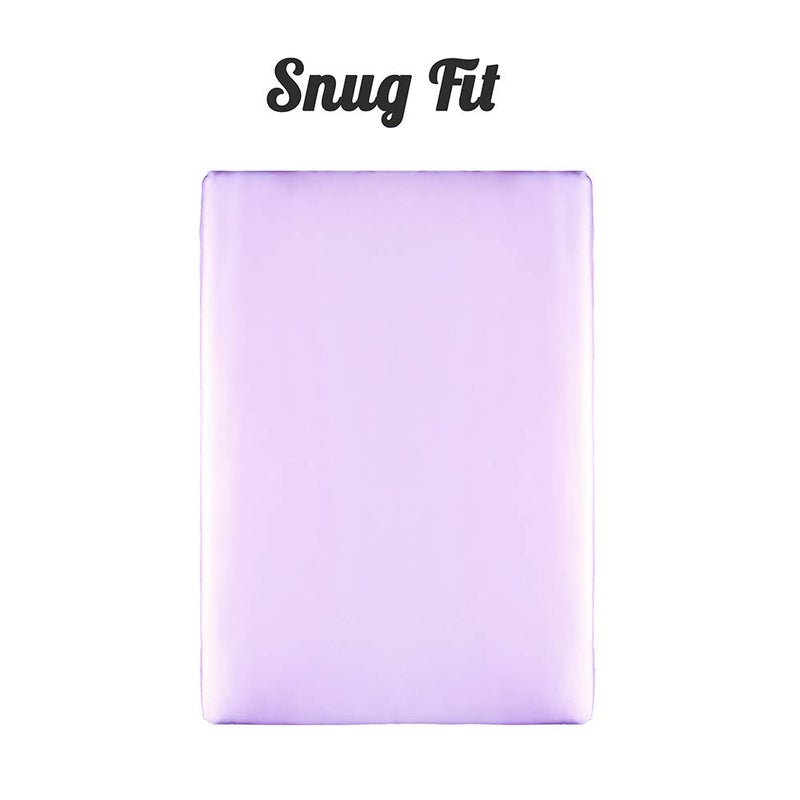 Pro Goleem Satin Pack n Play Playard Sheet Great for Baby Hair Soft Silk Feeling 27x39 Inch Fitted Portable Mini Crib Sheet Playard Mattress Cover for Girls Lavender - Image 5