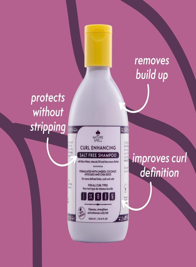 Nature Spell Curl Enhancing Shampoo for Curly Hair, 10.14 Fl Oz, Curl Shampoo Infused with Rice Water and Linseed - Image 2