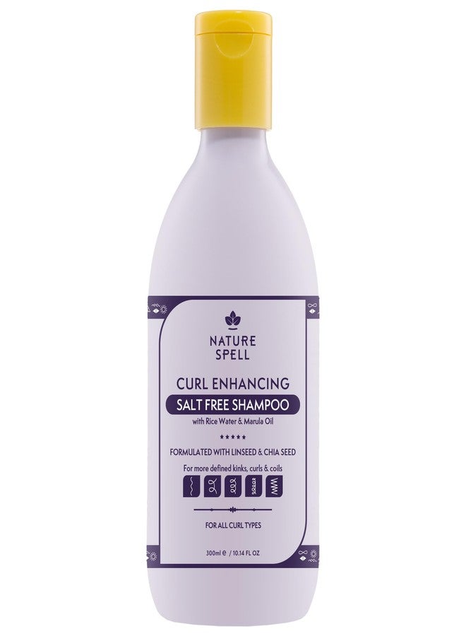 Nature Spell Curl Enhancing Shampoo for Curly Hair, 10.14 Fl Oz, Curl Shampoo Infused with Rice Water and Linseed - Image 1