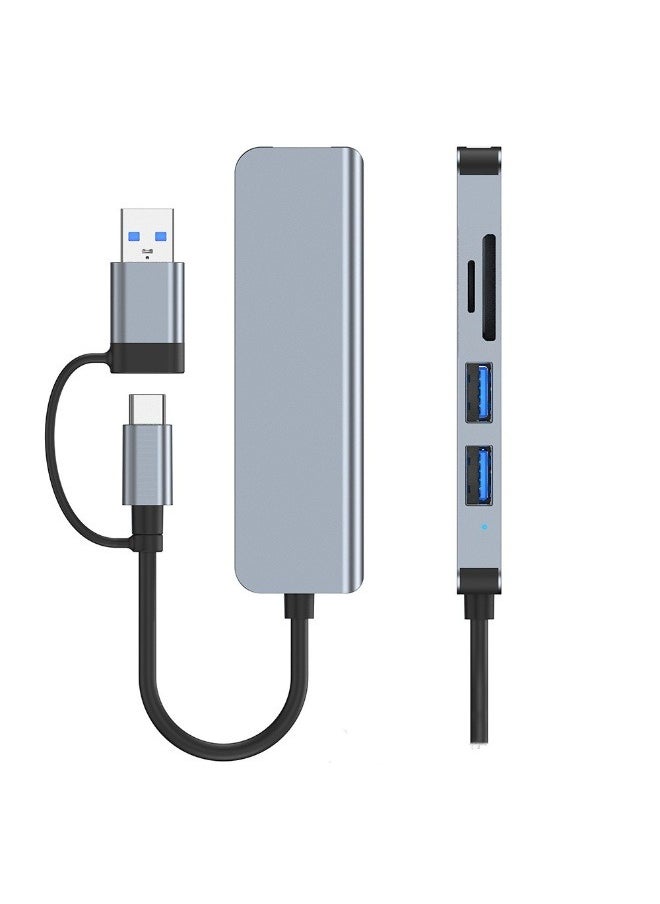 AiQi 8-in-1 USB Hub – Dual USB 3.0 + USB-C Connectors – 5Gbps High-Speed Transmission – Compatible with Windows/Mac/iOS/Android Systems – Plug and Play for Laptops/Tablets/Phones  - Image 3
