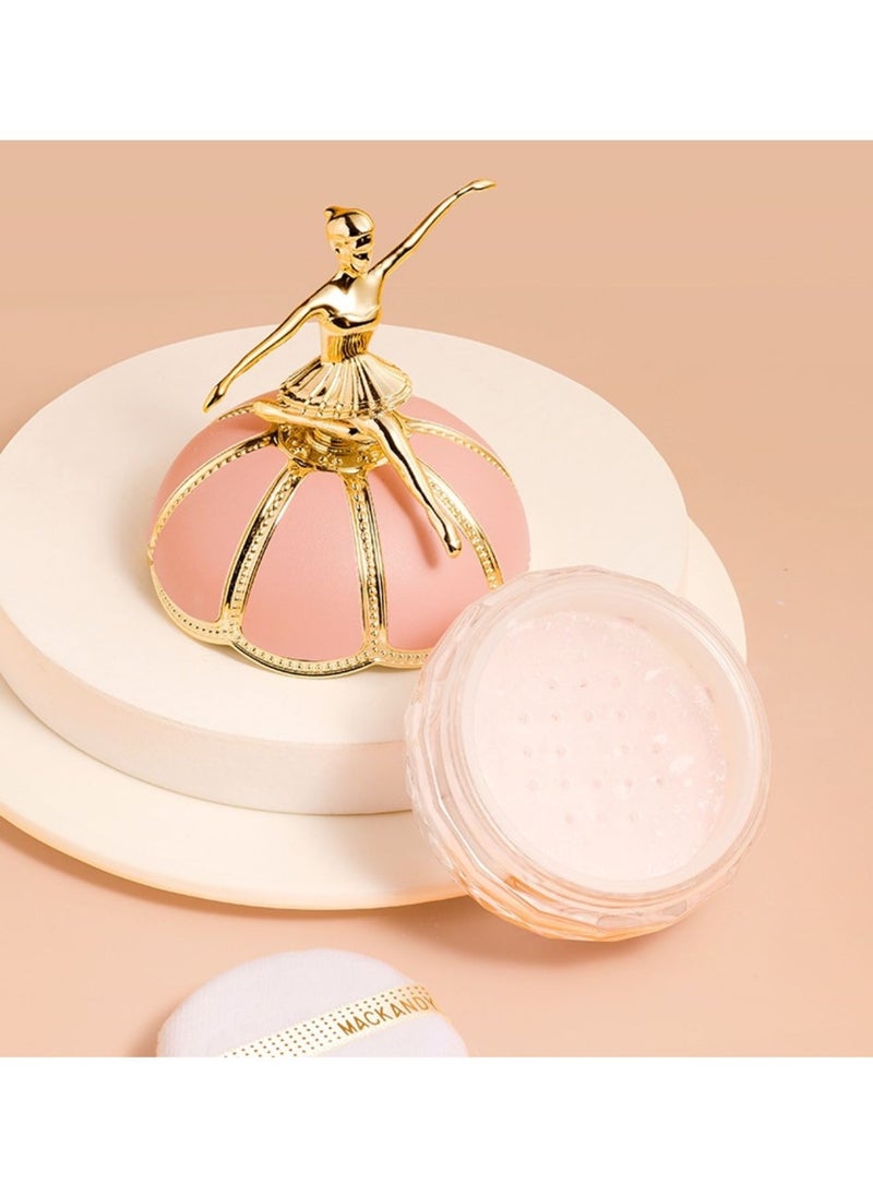 MACK ANDY - Ballet Airy Loose Powder Light Breathable Oil Free Makeup Setting Powder Foundation - 03 Cherry Pink - Image 1