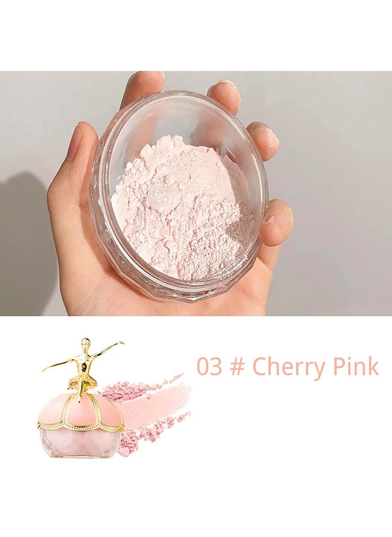 MACK ANDY - Ballet Airy Loose Powder Light Breathable Oil Free Makeup Setting Powder Foundation - 03 Cherry Pink - Image 1