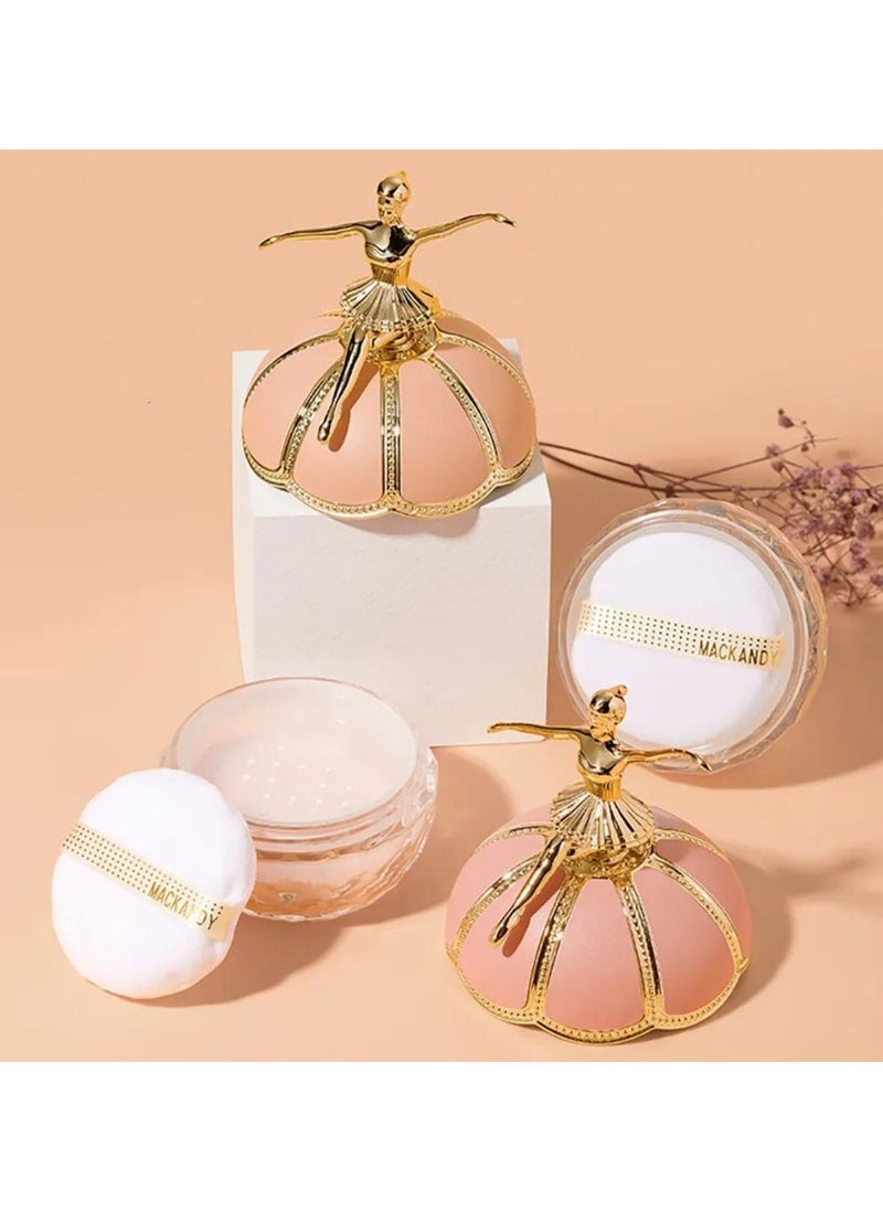 MACK ANDY - Ballet Airy Loose Powder Light Breathable Oil Free Makeup Setting Powder Foundation - 03 Cherry Pink - Image 1
