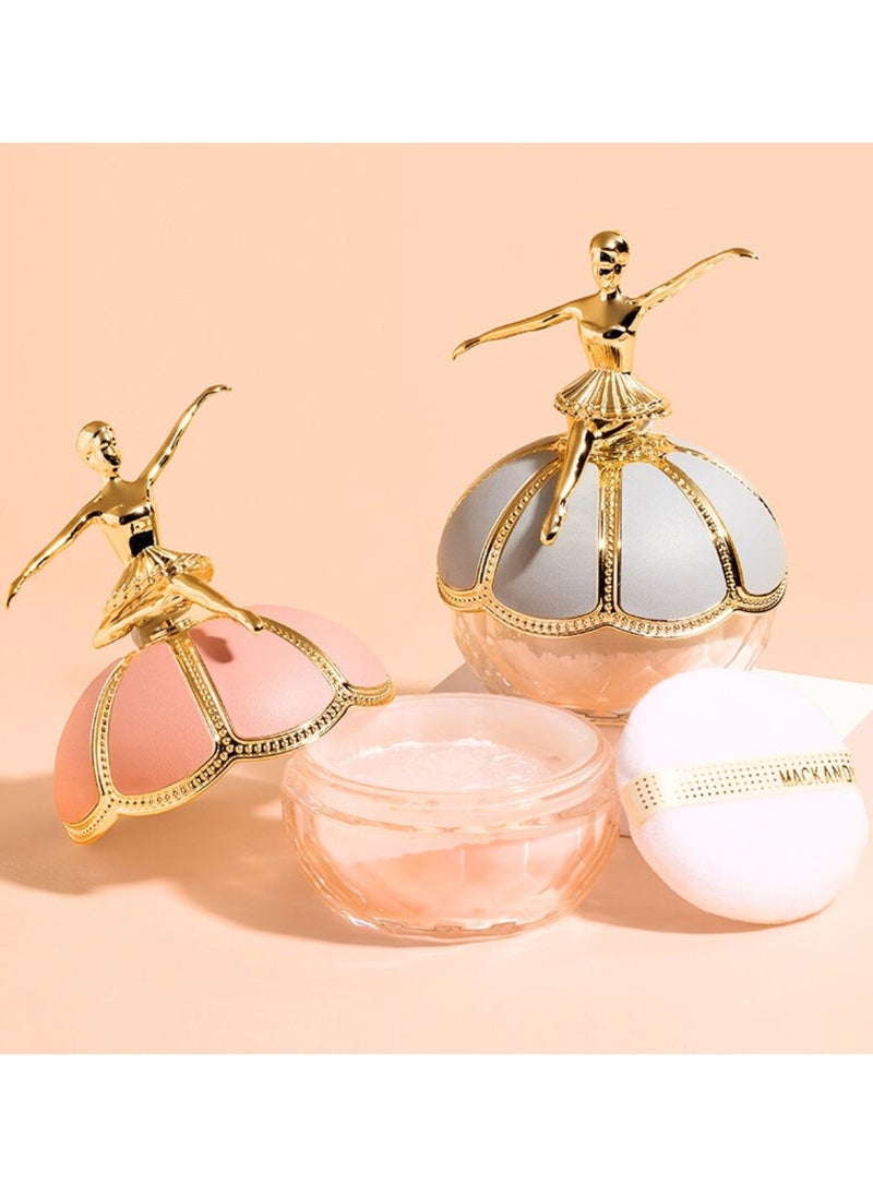MACK ANDY - Ballet Airy Loose Powder Light Breathable Oil Free Makeup Setting Powder Foundation - 03 Cherry Pink - Image 1