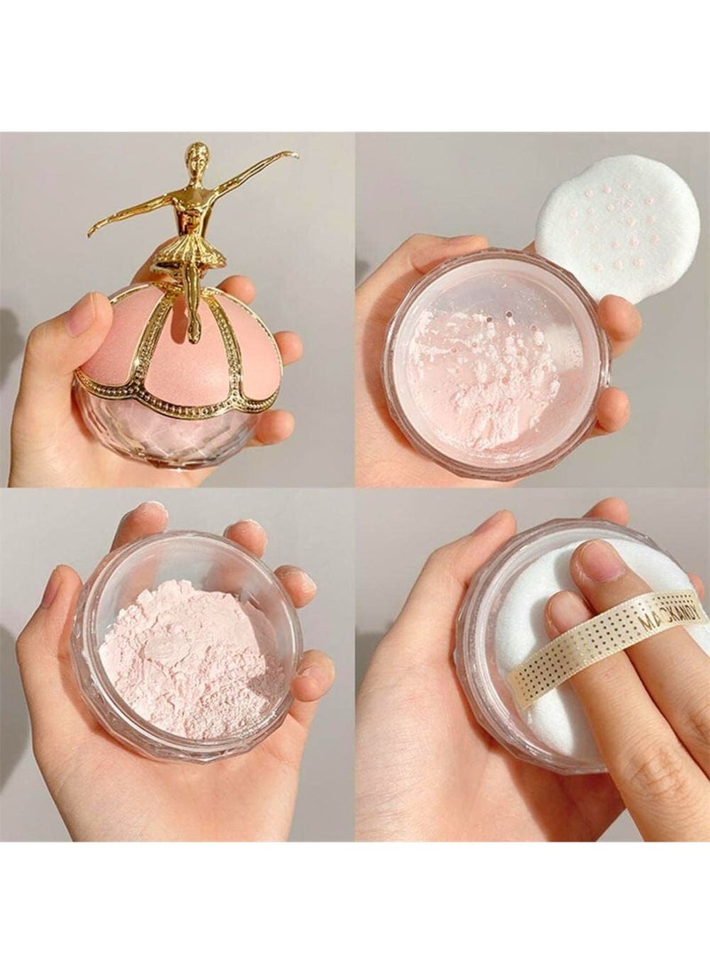 MACK ANDY - Ballet Airy Loose Powder Light Breathable Oil Free Makeup Setting Powder Foundation - 03 Cherry Pink - Image 1