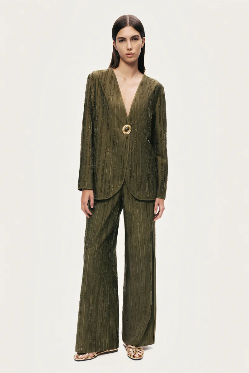 نوكتورن High-Rise Tailored Straight-Leg Pants