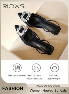 Women's Heeled Sandals, Closed Pointed Toe Sandals, Fashional Backless Sandals, Stiletto Slides Shoes For Work And Party - pzsku/Z9115B615AC84913DF6BDZ/45/_/1735024363/c9ff2a38-bddc-43f2-8636-b2d11b81c131