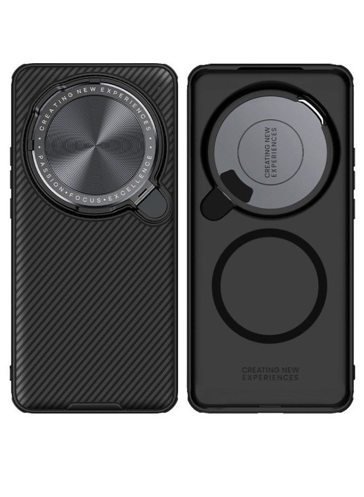 case for Xiaomi Mi 15 Ultra, Camera Lens Privacy Protection Folding Stand, TPU Bump PC Back Compatible MagSafe Corner Shockproof Airbag - Image 2