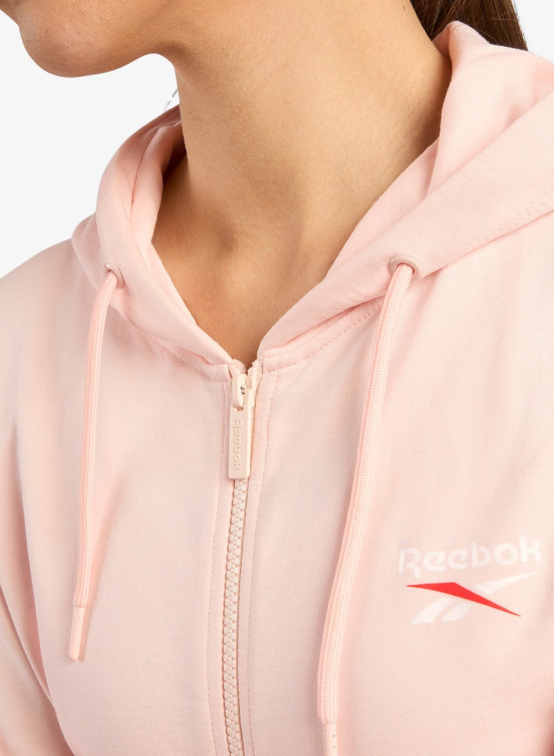 Reebok Id Small Logo Full Zip Hoodie - Image 3