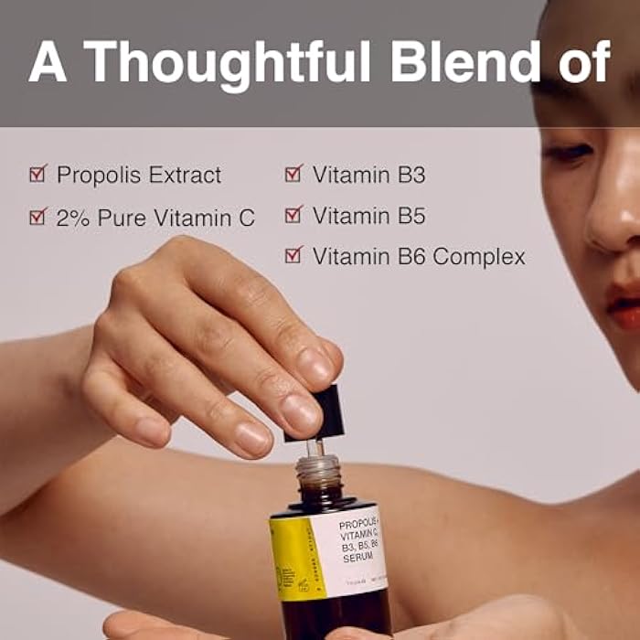 TOUN28 Propolis Vitamin C B3 B5 B6 Serum 1.01 fl.oz / 30ml | Nutrient Face Serum for Dry and Tired Skin | With Propolis and Pure Vitamin C | Allergen-free and Cruelty-free - Image 2