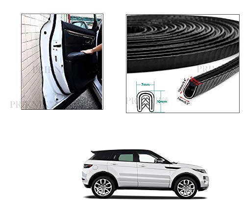 PRIKNIK Car U Shape Edge Trim Rubber Strip Seal Protector Car Door Edge Guards (16 ft/5 m) Compatible with Cars (Black, 16 ft) - Image 2