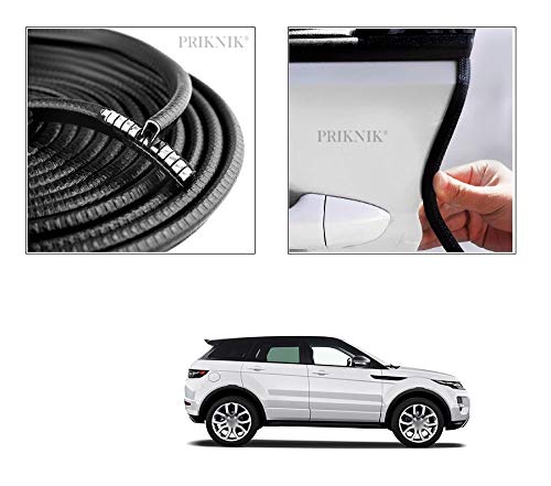 PRIKNIK Car U Shape Edge Trim Rubber Strip Seal Protector Car Door Edge Guards (16 ft/5 m) Compatible with Cars (Black, 16 ft) - Image 3