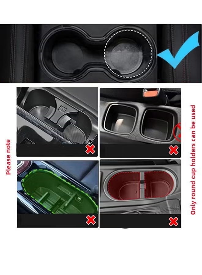 Car Cup Holder Tray, 4-in-1 Adjustable Food Table Tray, Car Cup Holder Expander with 360° Rotatable Phone Holder, Extra Beverage Cup Holder, 4 Expandable Bases for Stability, Road Trip Essentials - Image 4