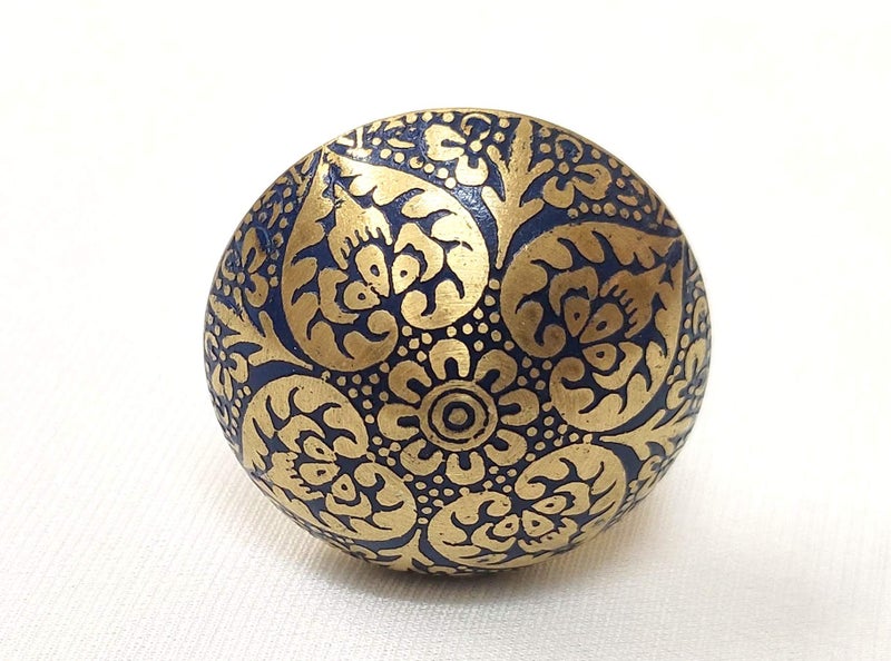 Artshai Multi Color Beautiful Design Brass knobs.Set of 6 pcs(Size:6.5x4x4 CM) (6) - Image 4