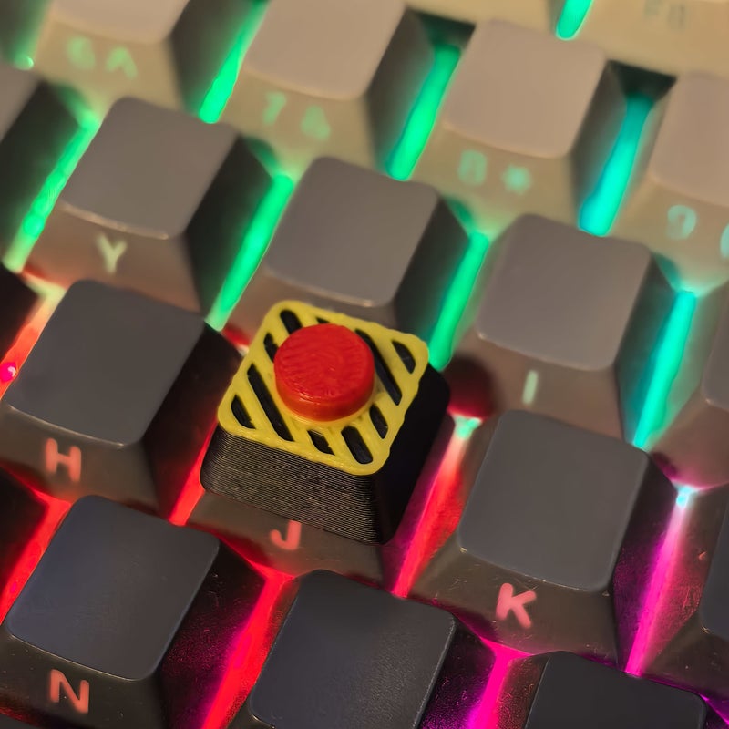 Funny 3D Printed Nuclear Button Keycap 1pc for Gamer PC Setup - Image 1