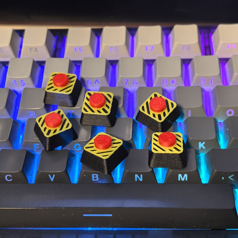 Funny 3D Printed Nuclear Button Keycap 1pc for Gamer PC Setup - Image 3