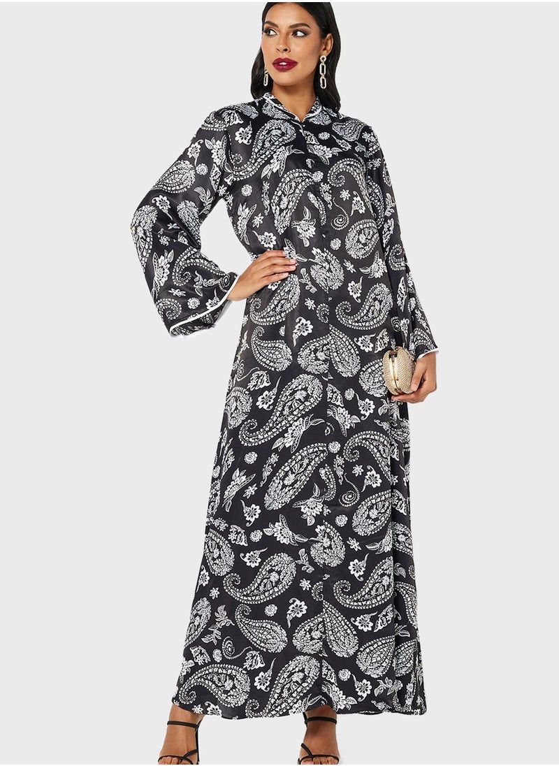 Coco Desert - Paisley Print Abaya - Image 1