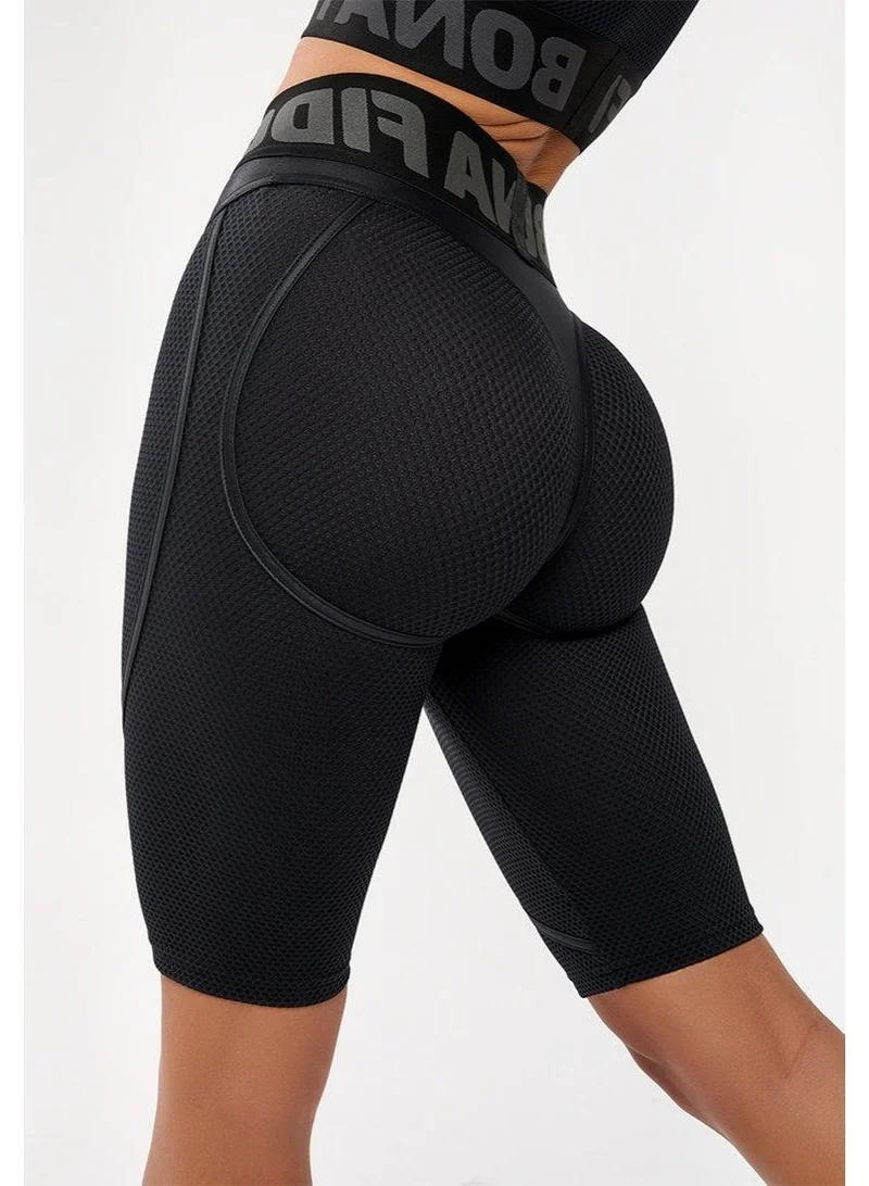 Bona Fide Bona Fide Premium Quality High Waist Biker Shorts for Women with Push Up - Womens Shorts for Gym, Workout