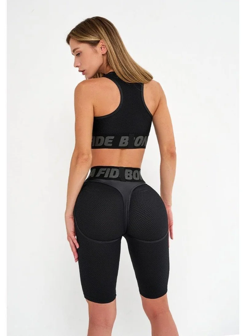 Bona Fide Cycling Extra Black Skin Extra Skin Cycling High Waist Biker Gym Shorts for Women for Women | Best Price UAE