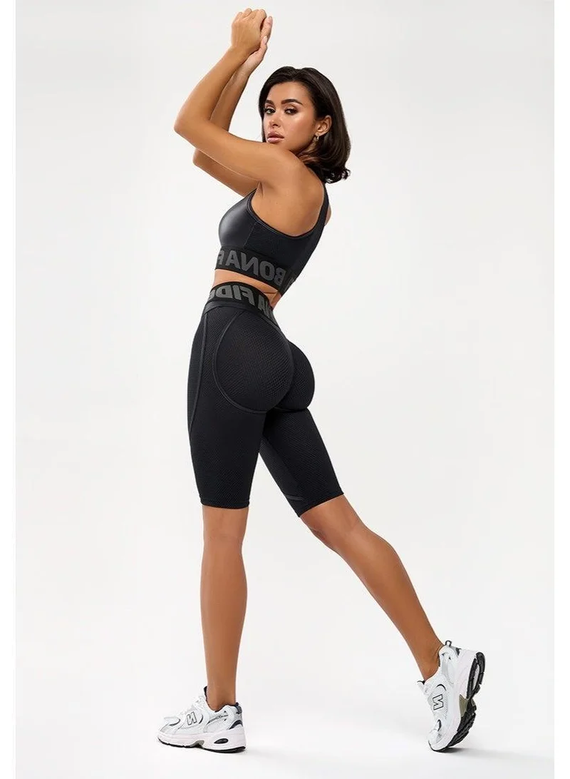 Bona Fide Cycling Extra Black Skin Extra Skin Cycling High Waist Biker Gym Shorts for Women | Best Price UAE