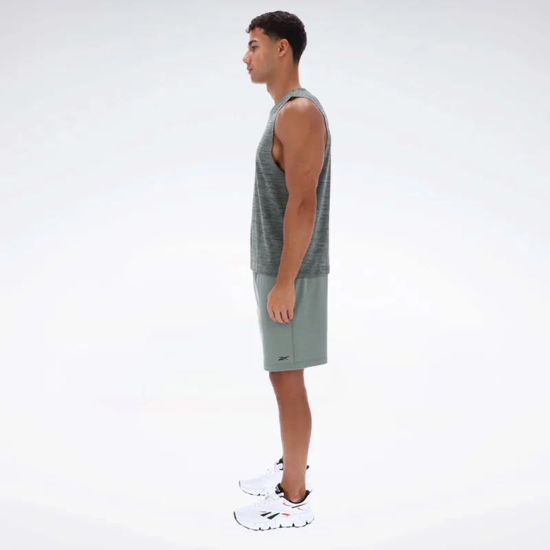 Reebok Grit Green Marl Reebok Yoga Men's Short - Grit Green Marl for Men | Best Price UAE