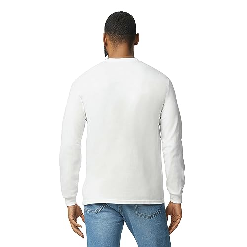 Gildan Men's Heavy Cotton Long Sleeve T-Shirt, Style G5400, 2-Pack, White, 2X-Large - Image 3