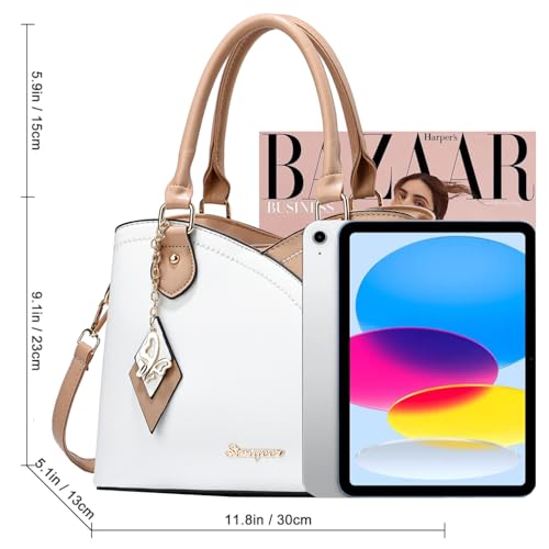 SiMYEER Satchel Purses and Handbags for Women Leather Crossbody Bags Shoulder Tote Bags - Image 4