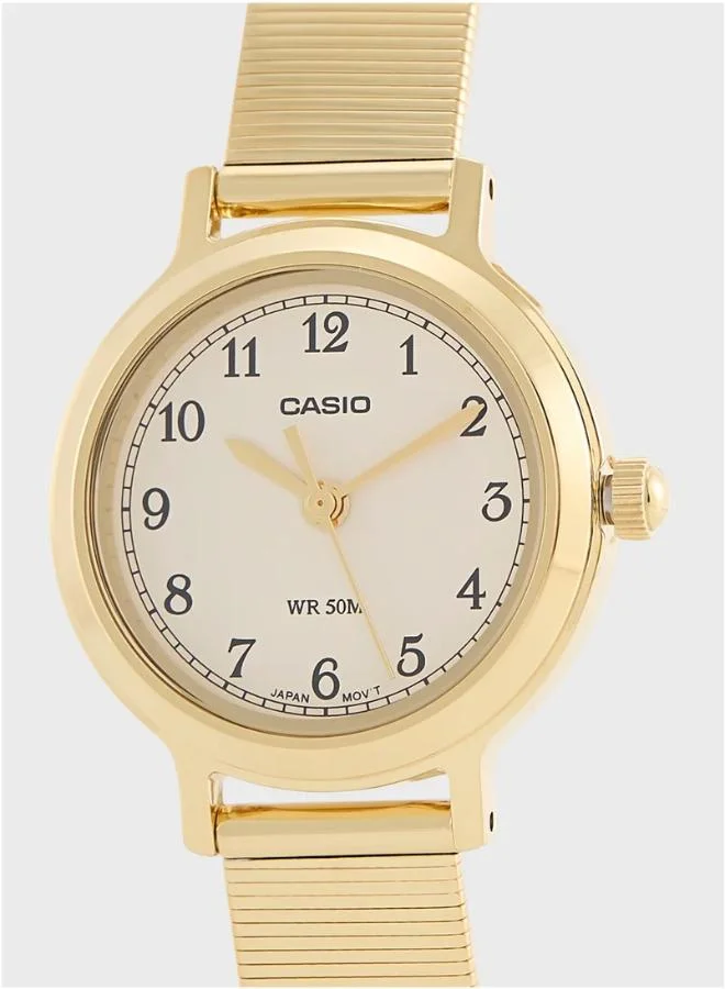 CASIO Women's Stainless Steel Analog Watch LTP-B170G-9BVDF - 34 mm