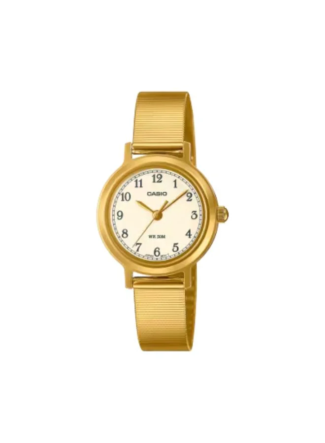 كاسيو Women's Stainless Steel Analog Watch LTP-B170G-9BVDF - 34 mm