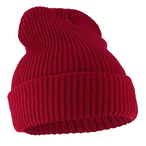 Armycrew G.I. Watch Cap with Cuff - Steve Zissou Life Aquatic Theme Beanie - Red - One Size - Image 4