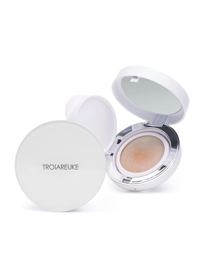 TROIAREUKE A+ Cushion Foundation (Shade 21) I Natural Coverage Foundation Makeup, Moisturizing Finish for Sensitive, Oily, Combination Skin, Skin Care Cushion I Korean Aesthetic Makeup - Image 1