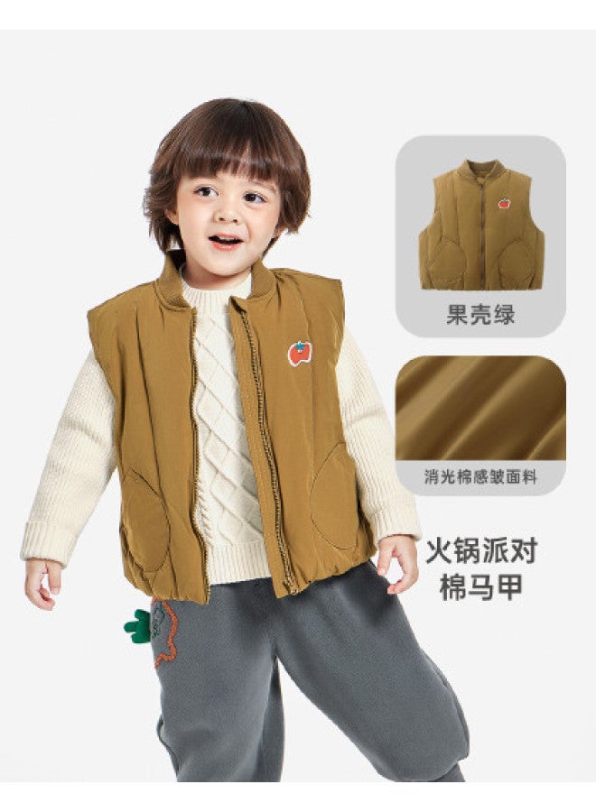 Cotton Vest For Boys, Warm Children's Vest, Thickened Infant Spring/autumn Style - Image 1