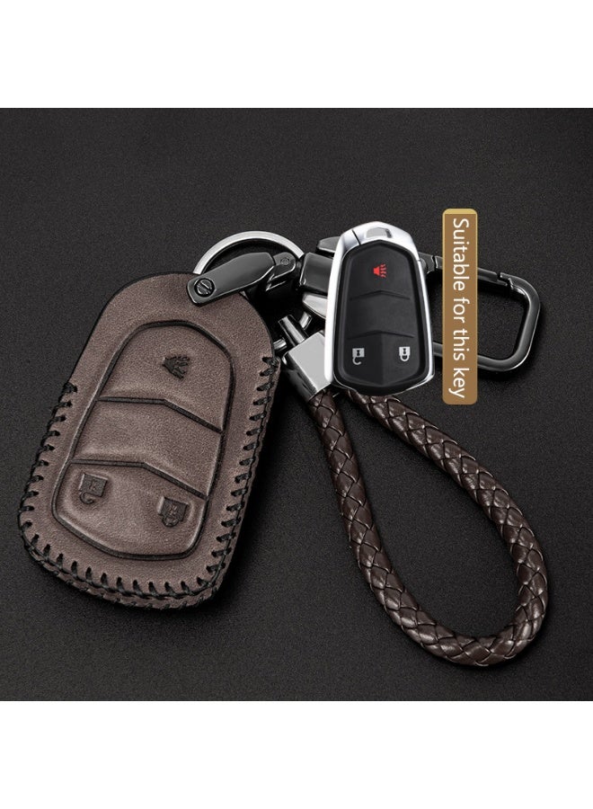 Cadillac Leather car key protective cover suitable for Cadillac key XT5 XT4 XT6 CT5 CT6 ATSL XTS car key shell case - Image 2