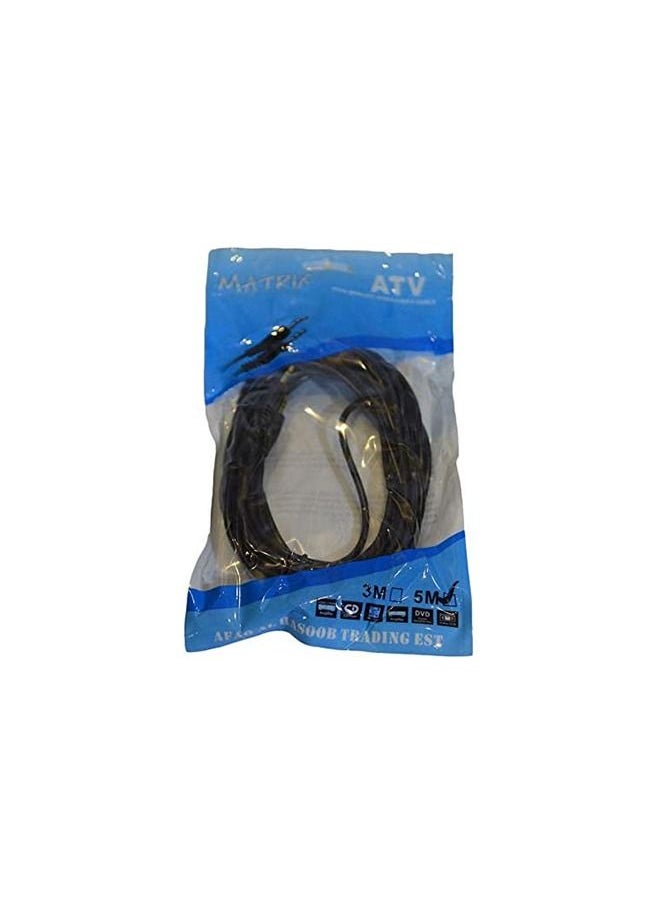 MATRIX - AUX Cable 5meter Black pack of 5 - Image 1