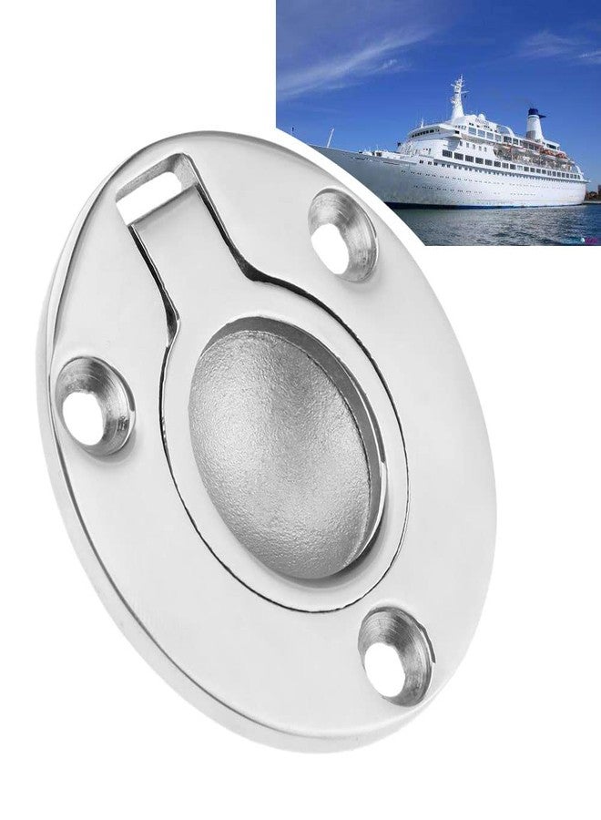 Mtsooning 4PCS Boat Ring Hatch,1.97" Round Flush Pull Latch, Stainless Steel Deck Recessed Pull Handle, Marine Mount Lifting Ring Locker Hardware for Boat Locker Window Drawer Cupboard - Image 4